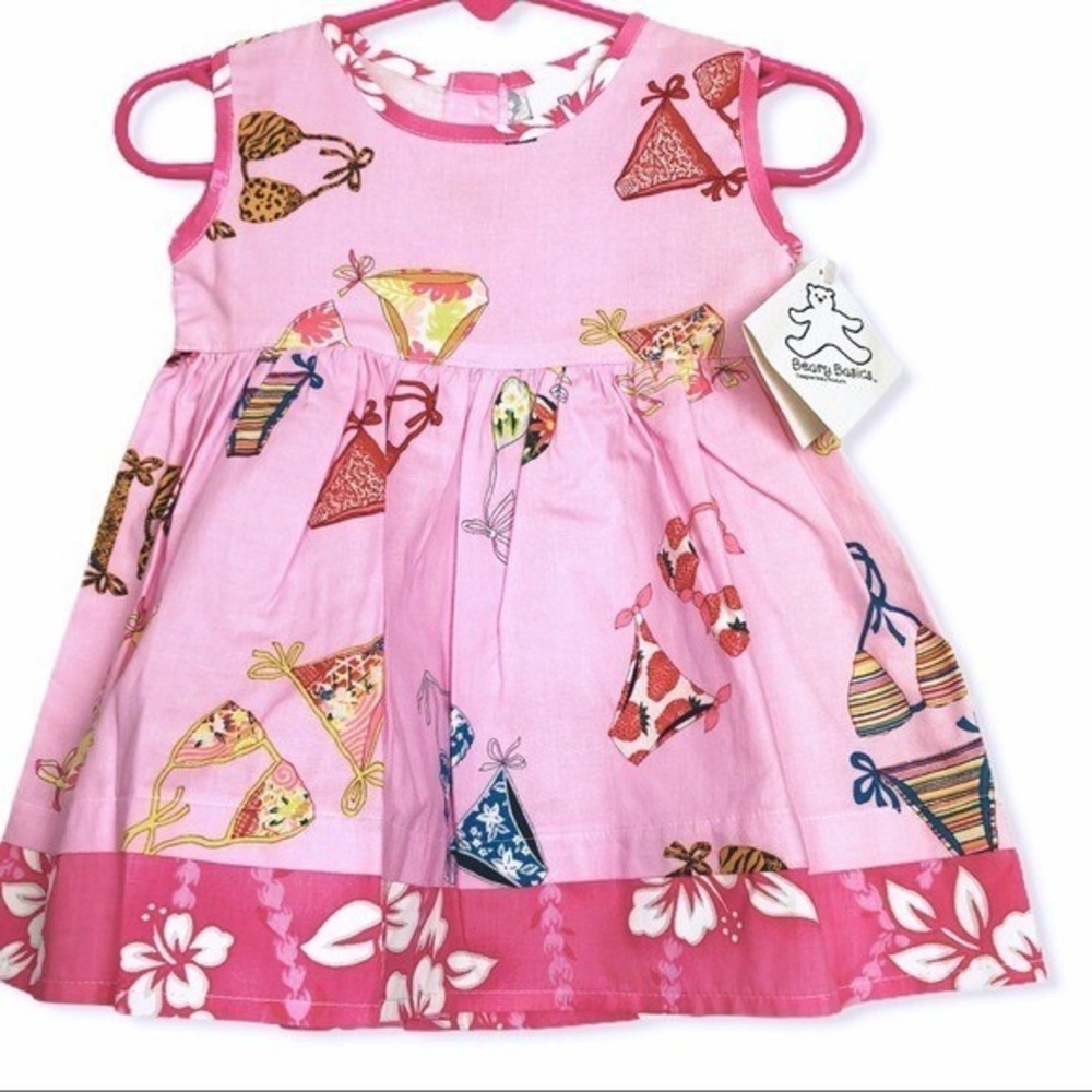 NWT 24 months‎ ALOHA Beary Basics Dress w Fun Print & Trim Baby Infant Babies